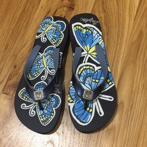 Brighton Butterfly flip flops